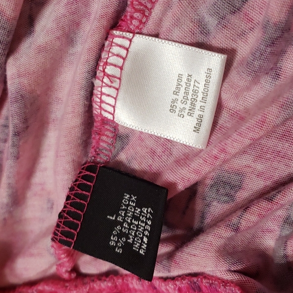 Ana maxi skirt pink with shades of navy blue to purple. Slits on both sides - Picture 9 of 9